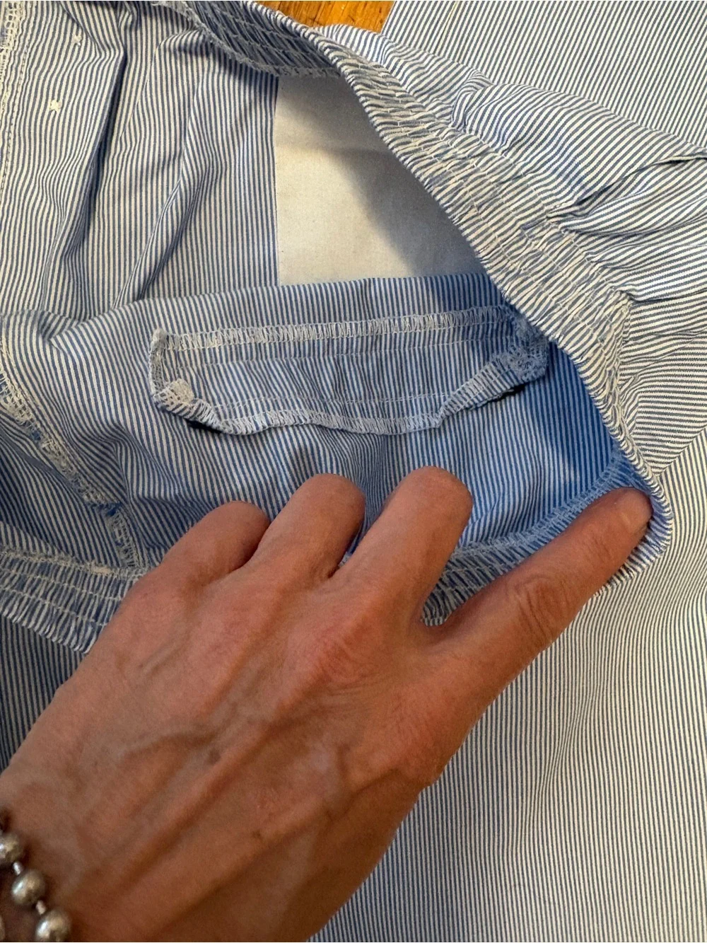Cotton On Australia Boxer Style Lounge Pajama Pant Med Large Lt BluePinstripe